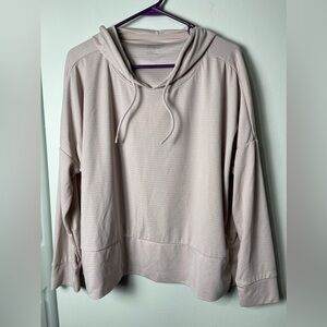 Blush Pink Mondetta Performance + Luxury Long Sleeve Hooded Shirt